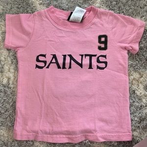 SAINTS girls Drew Brees shirt 9 size 4T Reebok